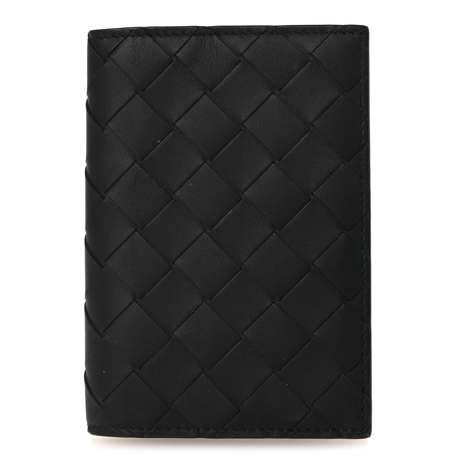 Bottega Veneta Nappa Intrecciato Passport Case Black 1 of 7