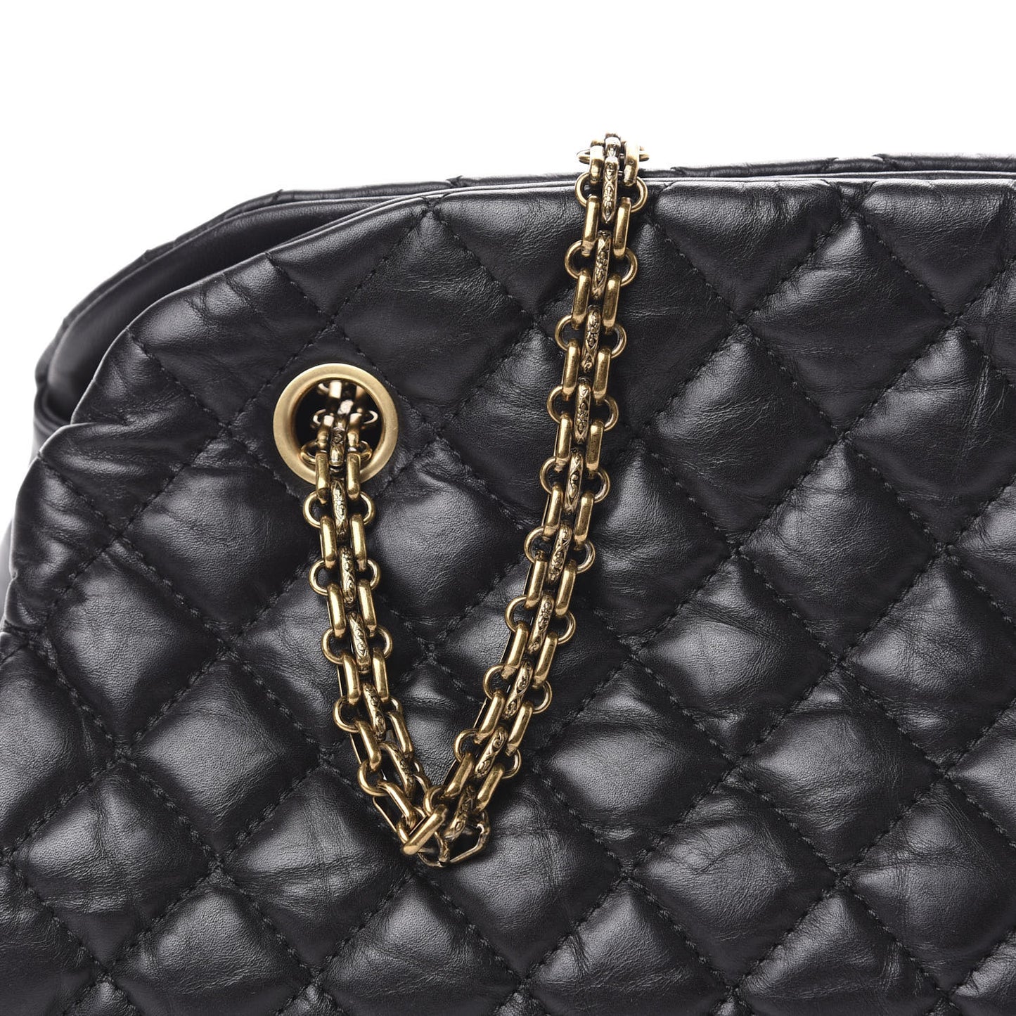 Aged Calfskin Medium Just Mademoiselle Black