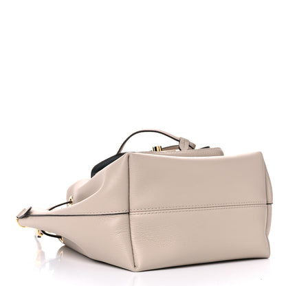 Louis Vuitton Calfskin Lockme Bucket MM Greige 4 of 12