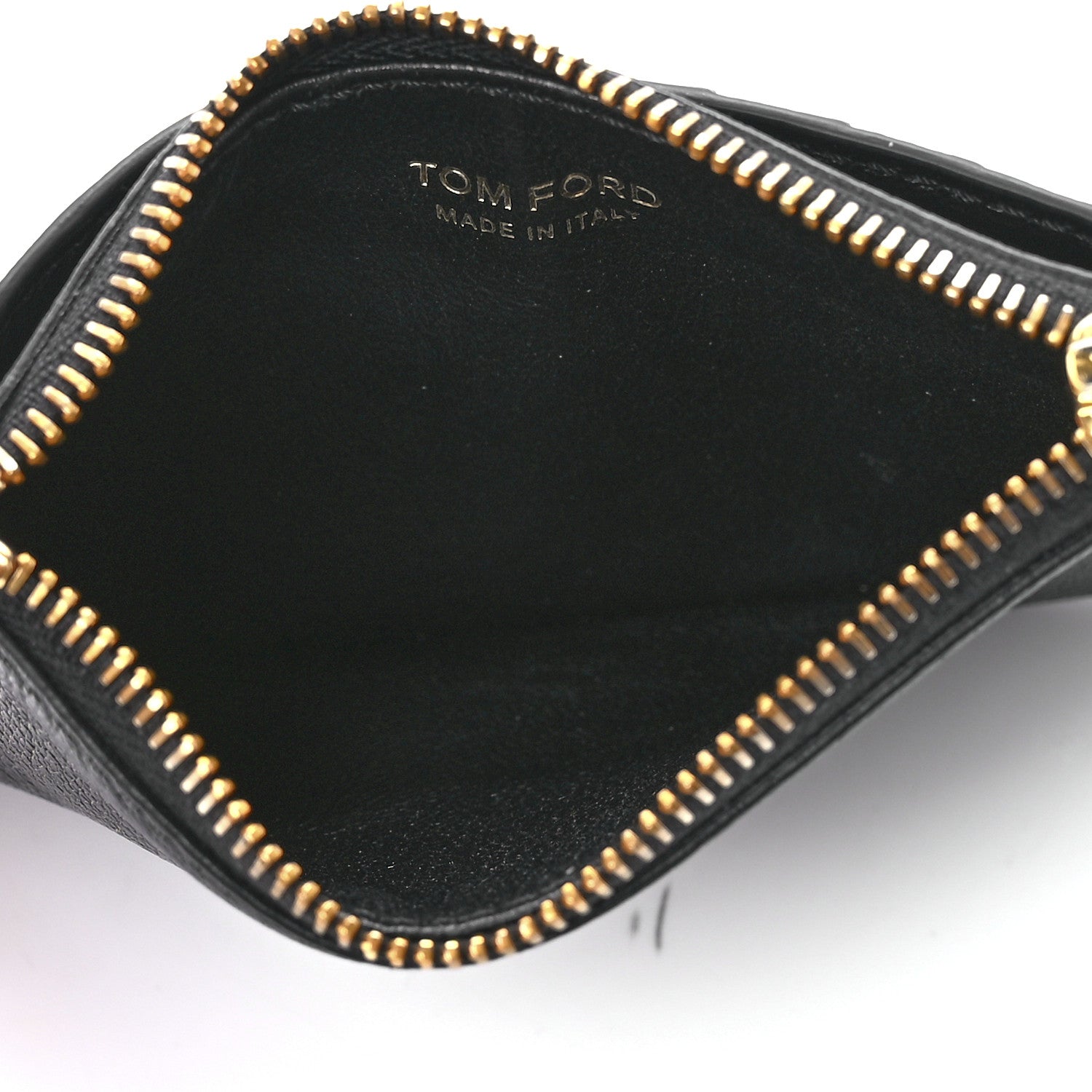 Tom Ford Grained Calfskin Zip Pouch Card Holder Black 4 of 10