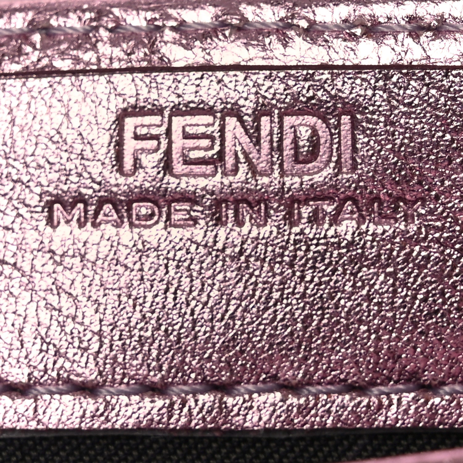 Fendi Vitello Catalan Mirror FF 1974 Embossed Continental Wallet on Chain Rosa 5 of 10