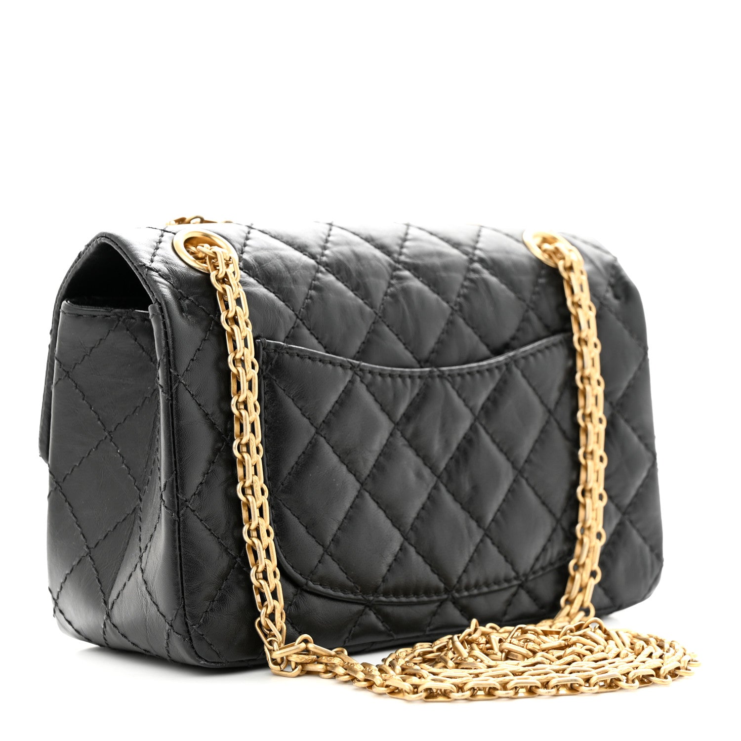 Chanel Aged Calfskin Quilted 2.55 Reissue Mini Flap Black 3 of 11