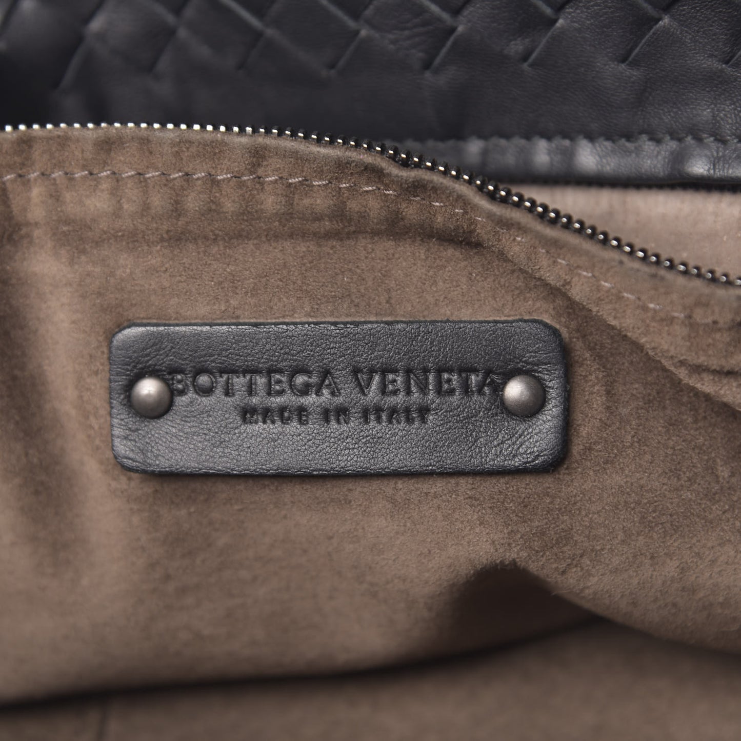 Nappa Intrecciato Bucket Bag Black
