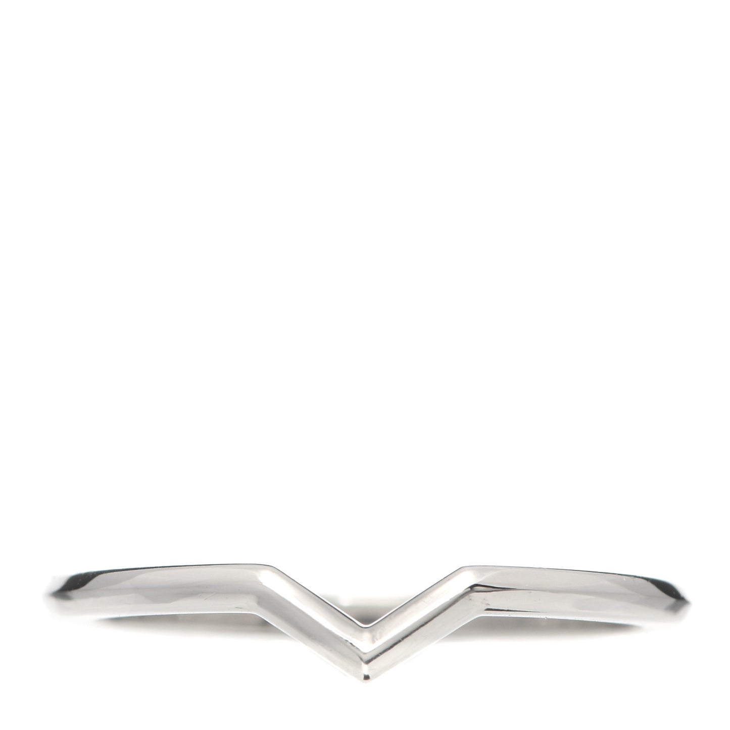 Platinum V Band Ring 56 7.5