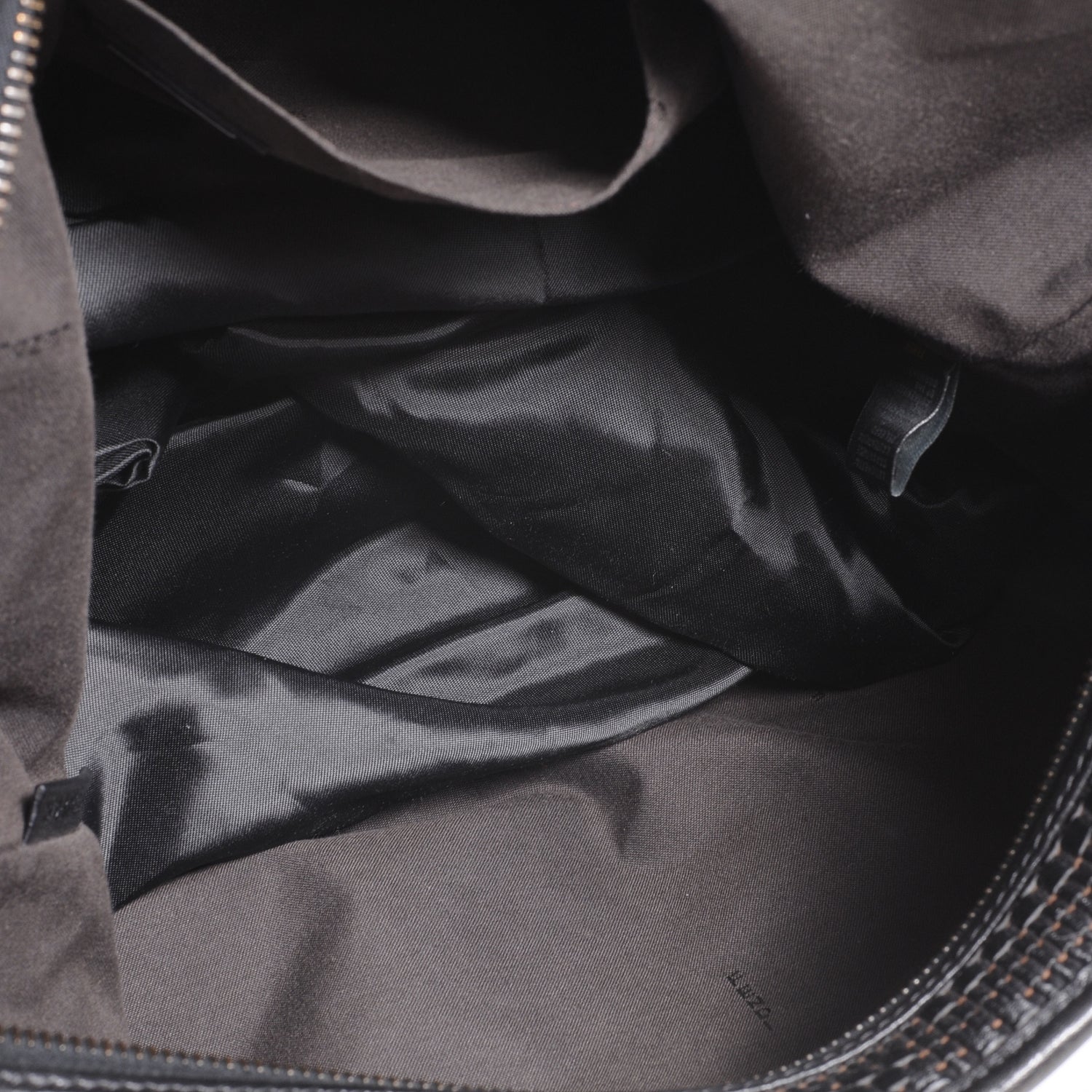 Fendi Leather Zucca Woven Hobo Black 5 of 9