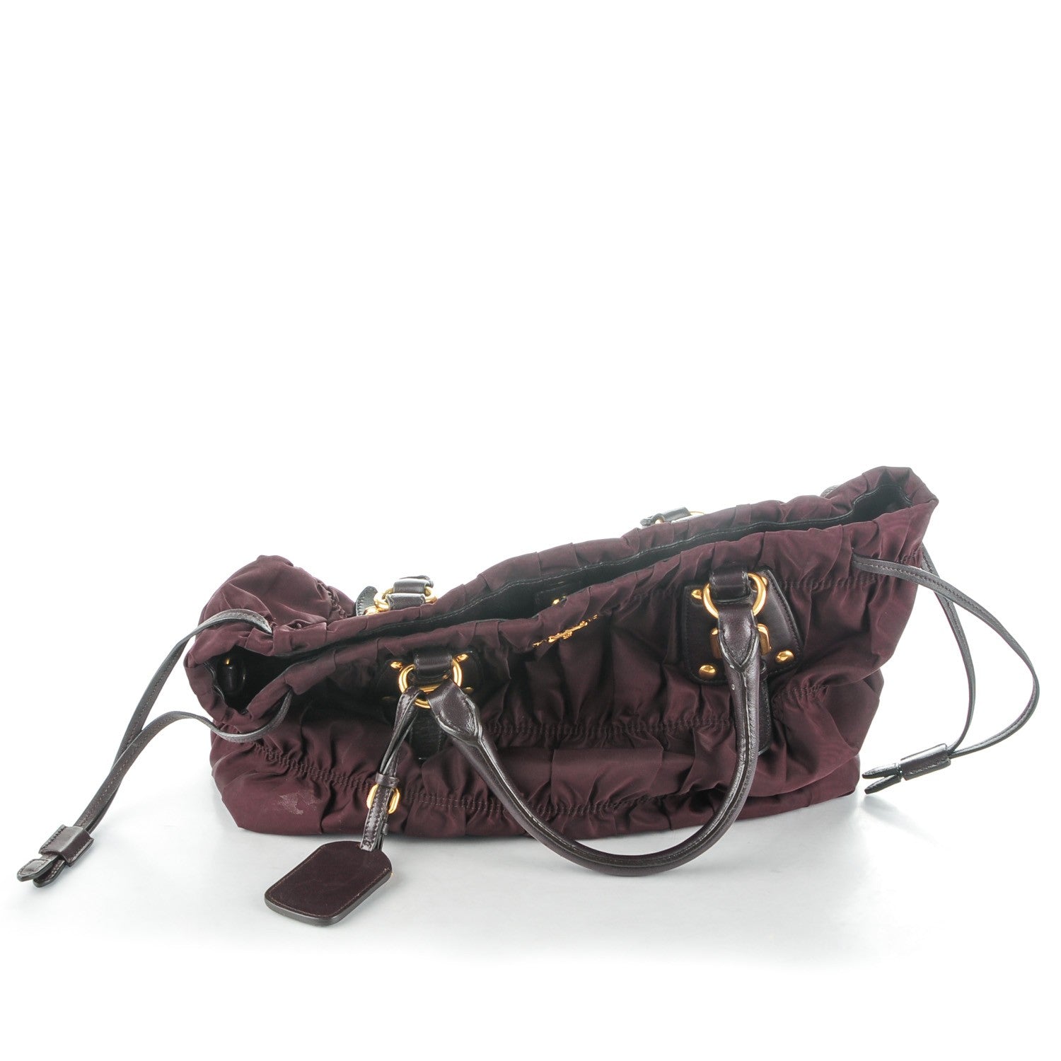 Prada Tessuto Nylon Gaufre Tote Bordeaux 8 of 8