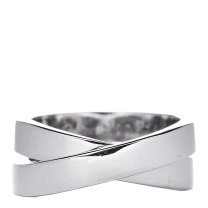 Cartier 18K White Gold 9mm Paris Nouvelle Vague Ring 53 6.25 1 of 4