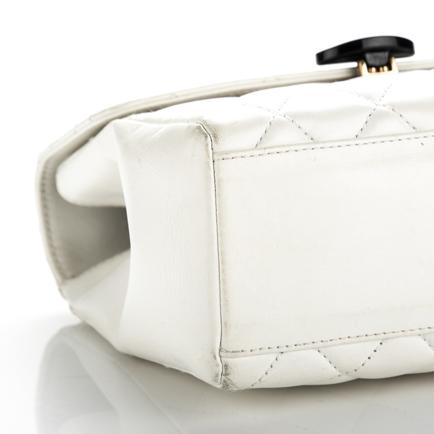 Chanel Lambskin Quilted Bekko Resin Flap White 9 of 9