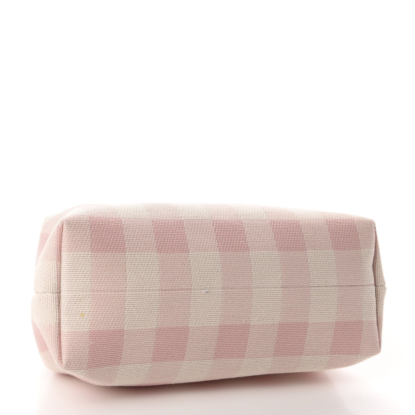 Checker Canvas Mini Volume Chain Clutch Pink