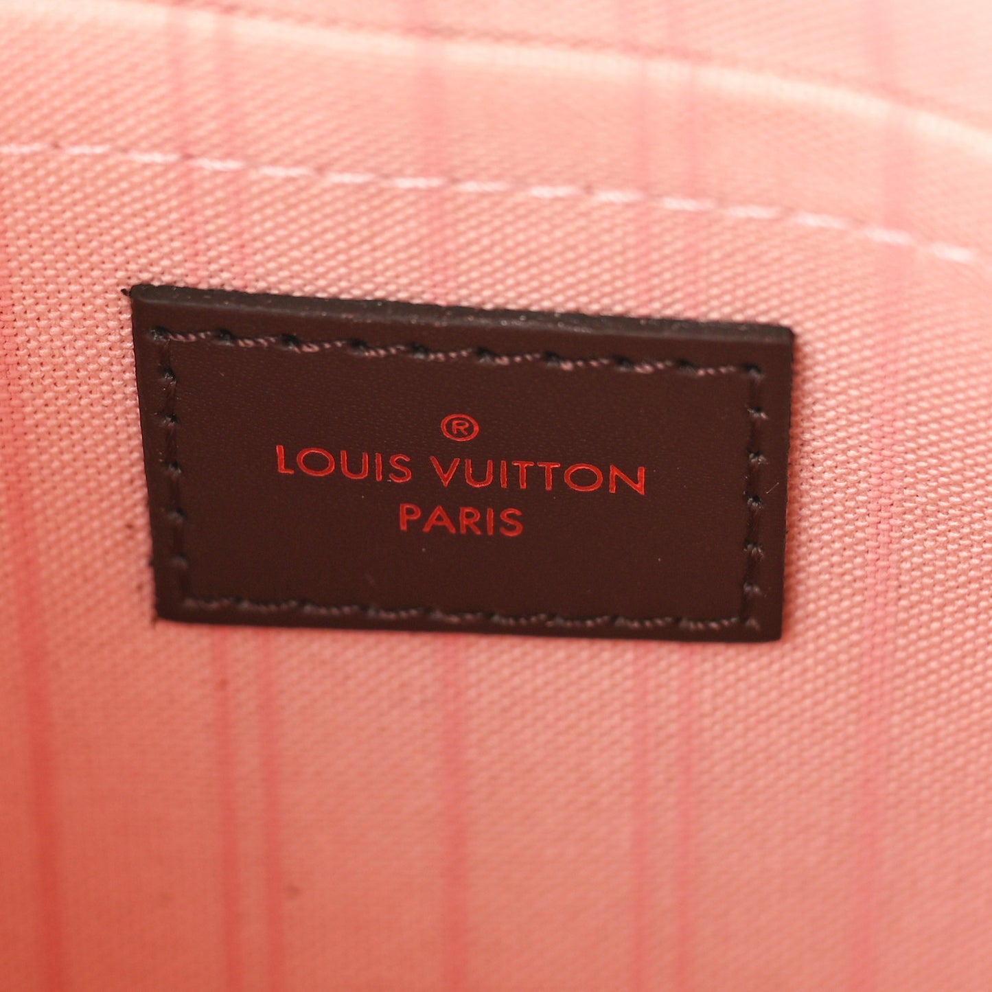 Damier Ebene Neverfull MM GM Pochette Rose Ballerine
