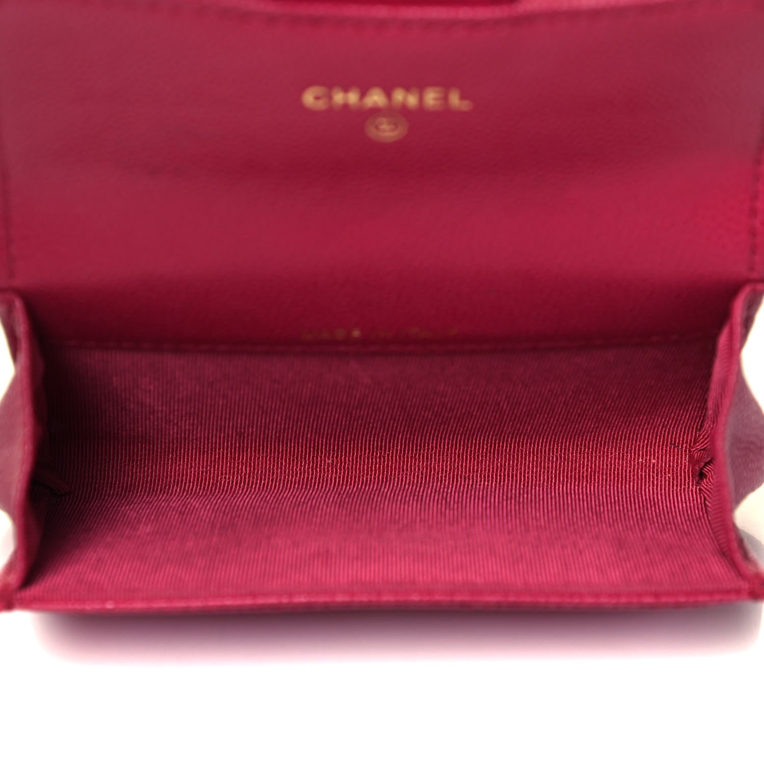 Chanel Caviar Quilted Flap Card Holder Wallet Dark Pink 5 of 7