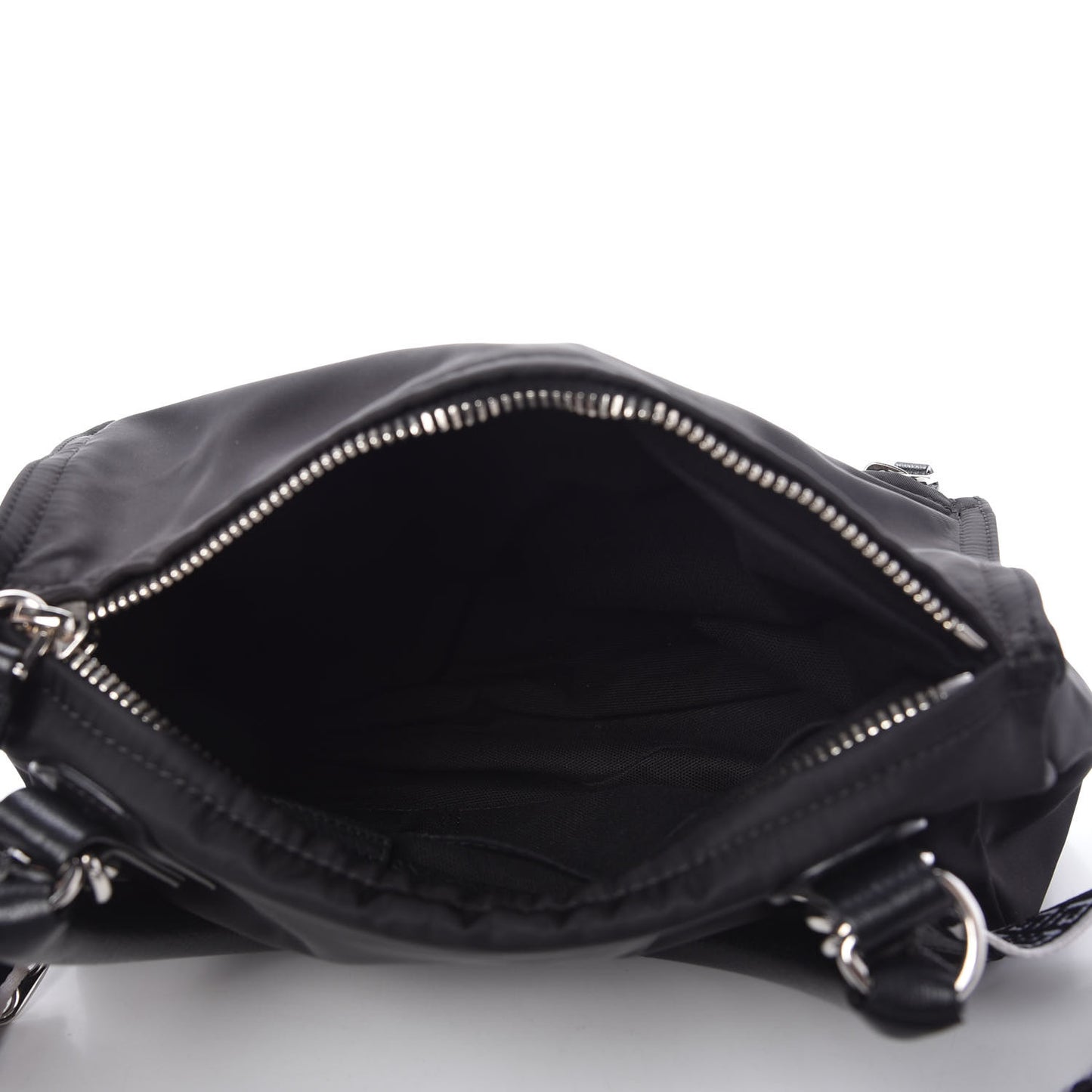 Nylon Small Pandora Logo Strap Black