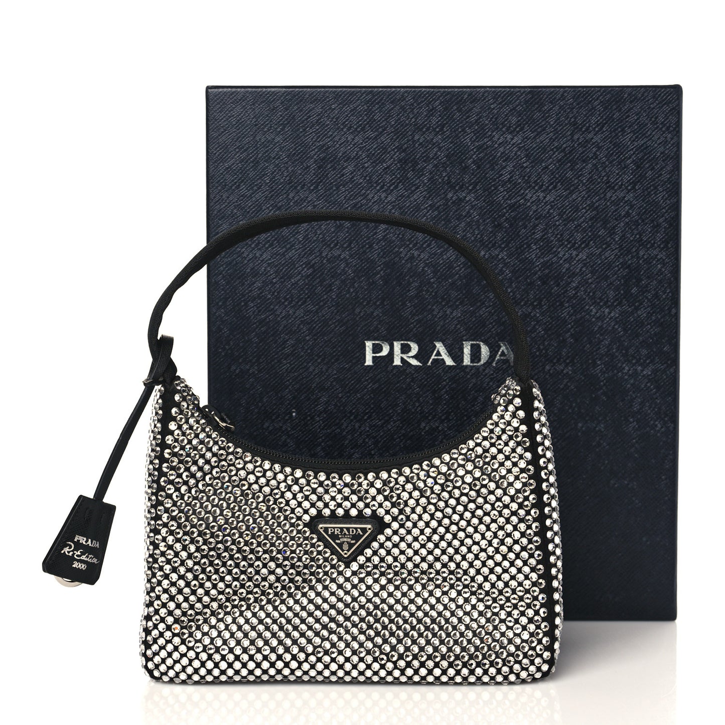 Satin Crystal Mini Re-Edition 2000 Bag Cristal