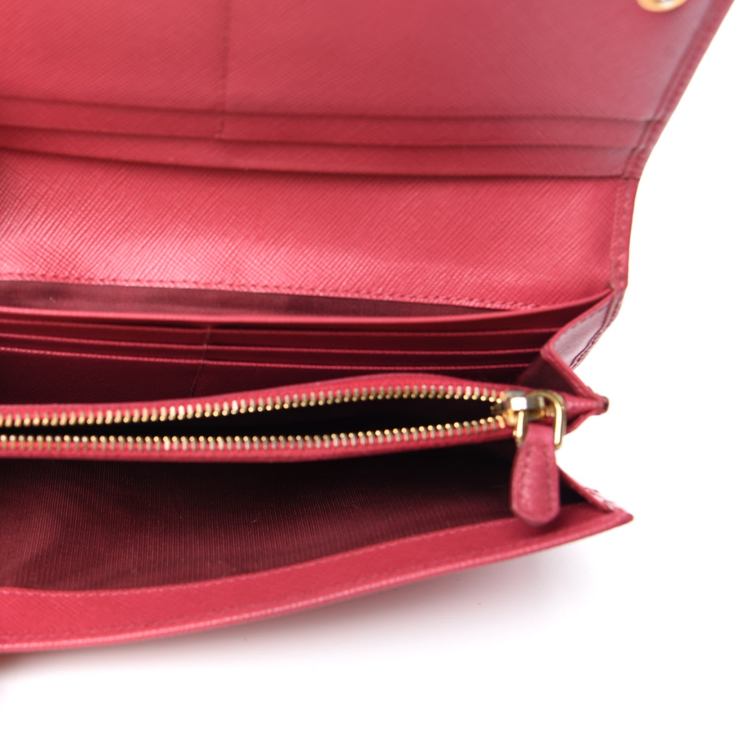 Prada Saffiano Bow Continental Wallet Peonia 5 of 6