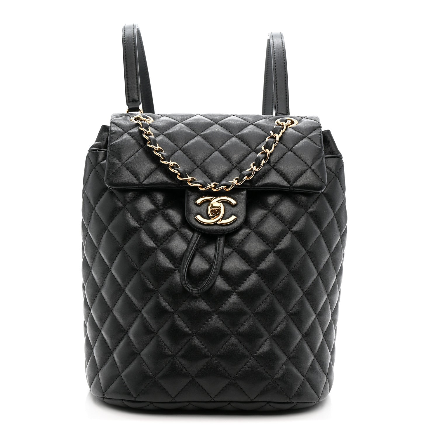 Chanel Calfskin Quilted Small Urban Spirit Backpack Black 1 of 10