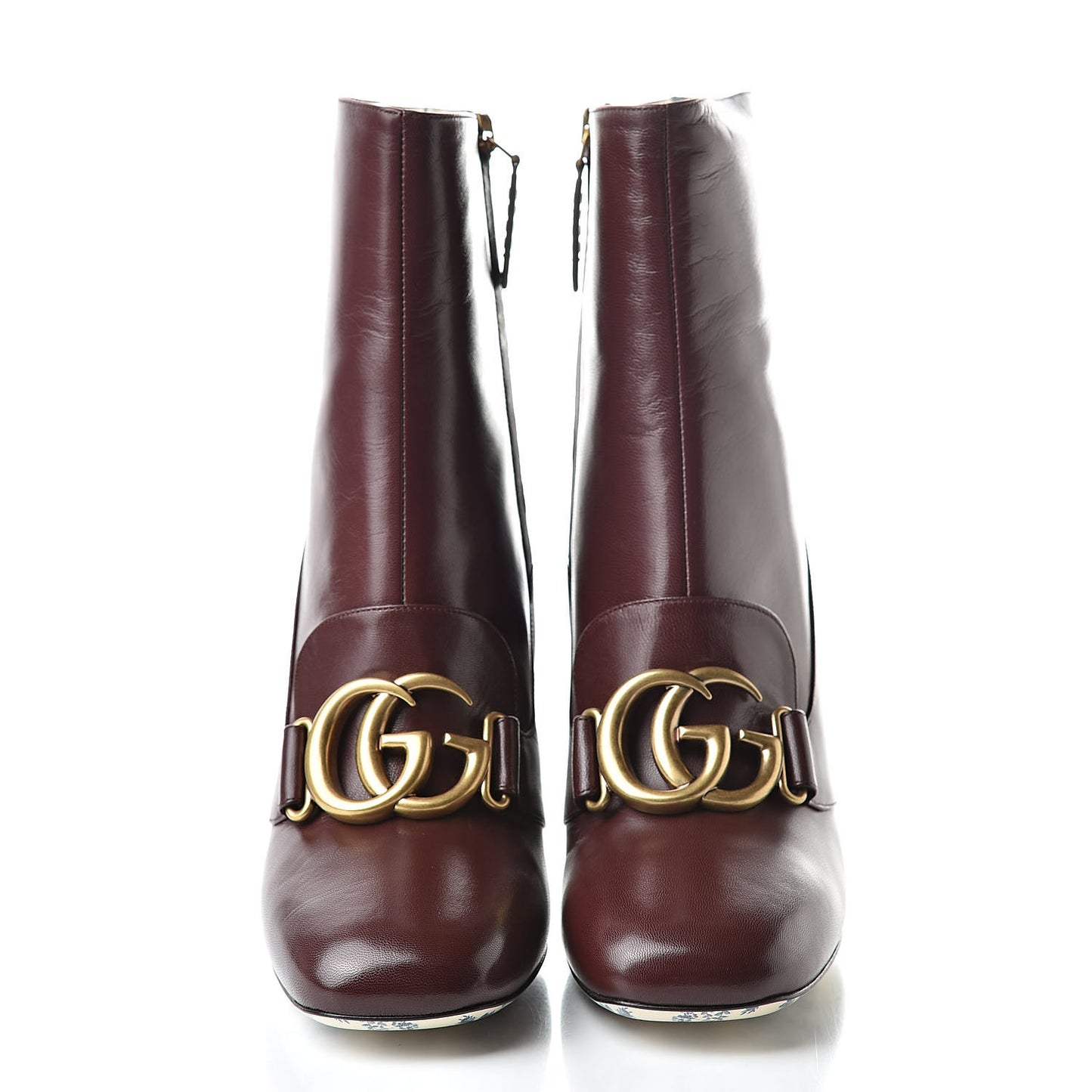 Malaga Kid GG Victoire 95mm Ankle Boots 38.5 Vintage Bordeaux
