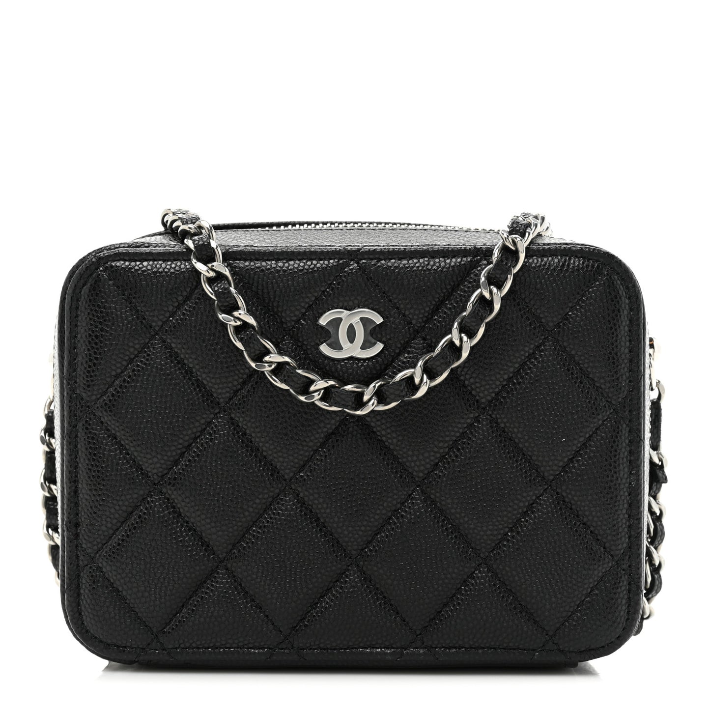 Caviar Quilted Camera Bag Black