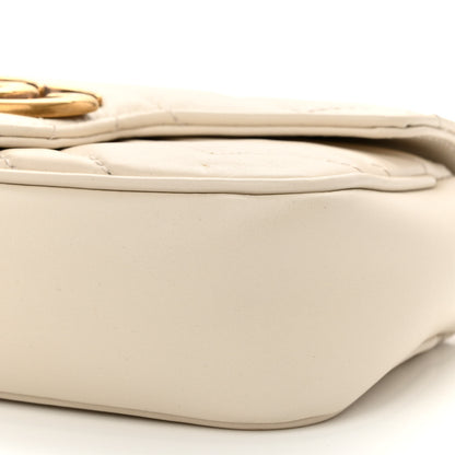 Gucci Calfskin Matelasse Super Mini GG Marmont Shoulder Bag White 10 of 11
