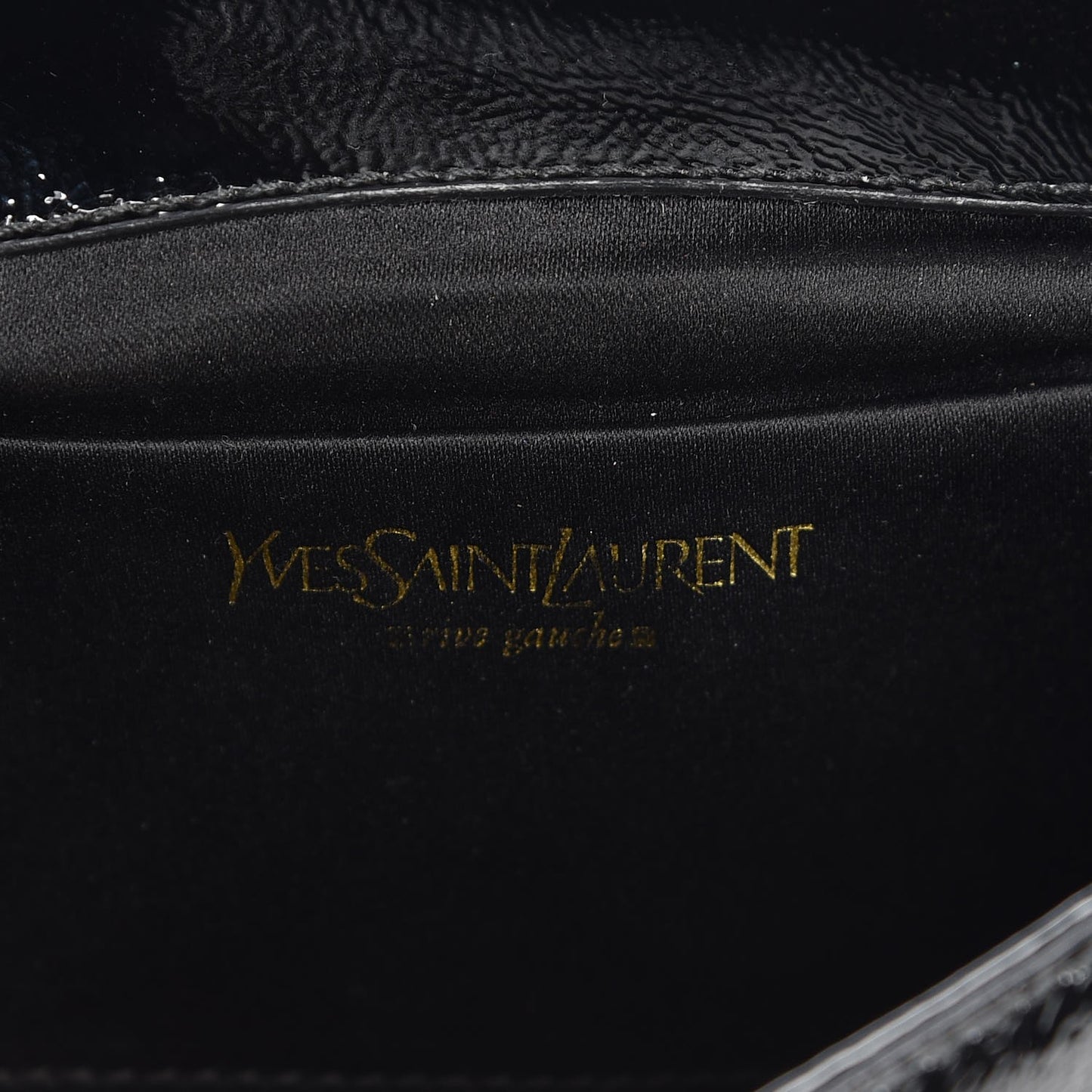 Textured Patent Monogram Small Belle De Jour Clutch Black
