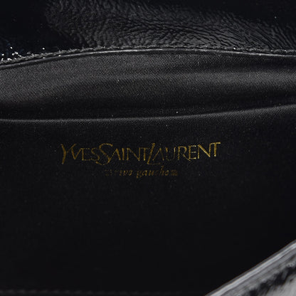 Saint Laurent Textured Patent Monogram Small Belle De Jour Clutch Black 6 of 6