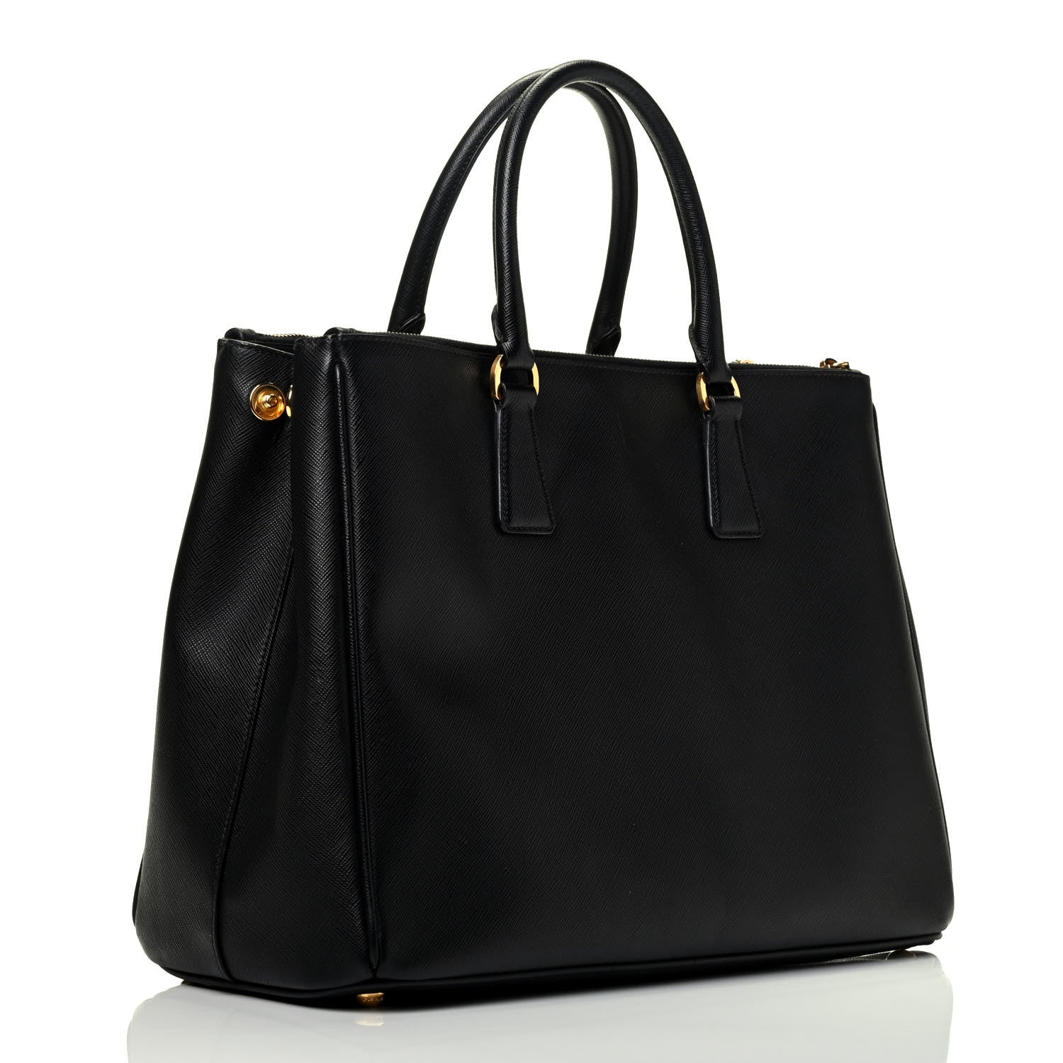 Prada Saffiano Large Galleria Double Zip Tote Black 3 of 9