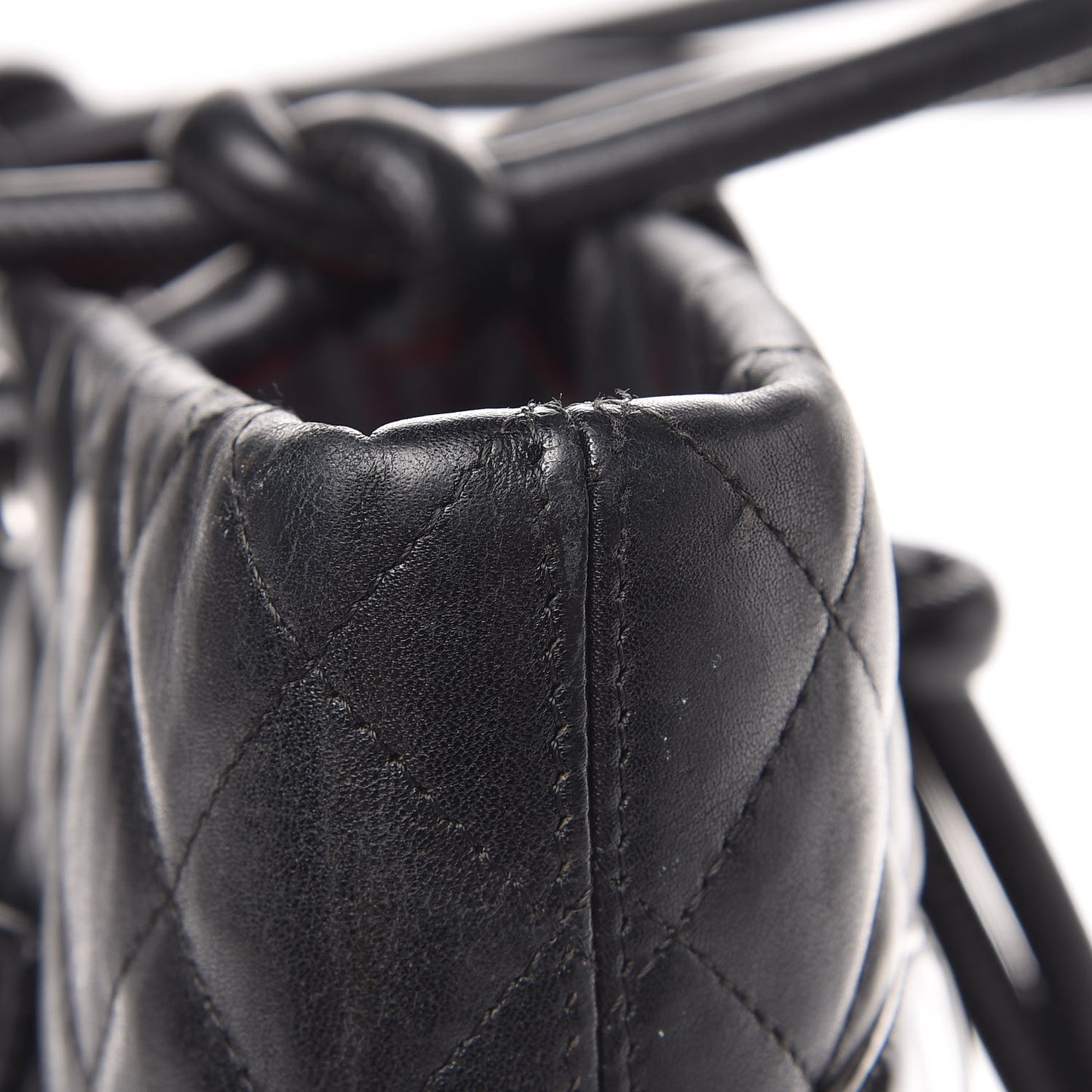 Calfskin Quilted Large Cambon Tote Black