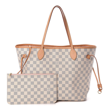 Louis Vuitton Damier Azur Neo Neverfull MM Rose Ballerine 1 of 11