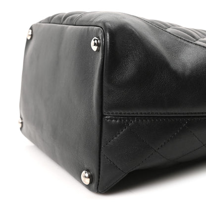 Chanel Calfskin Quilted Medium Cambon Tote Black White 10 of 10