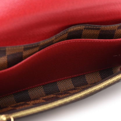 Louis Vuitton Damier Ebene Emilie Wallet Red 5 of 9