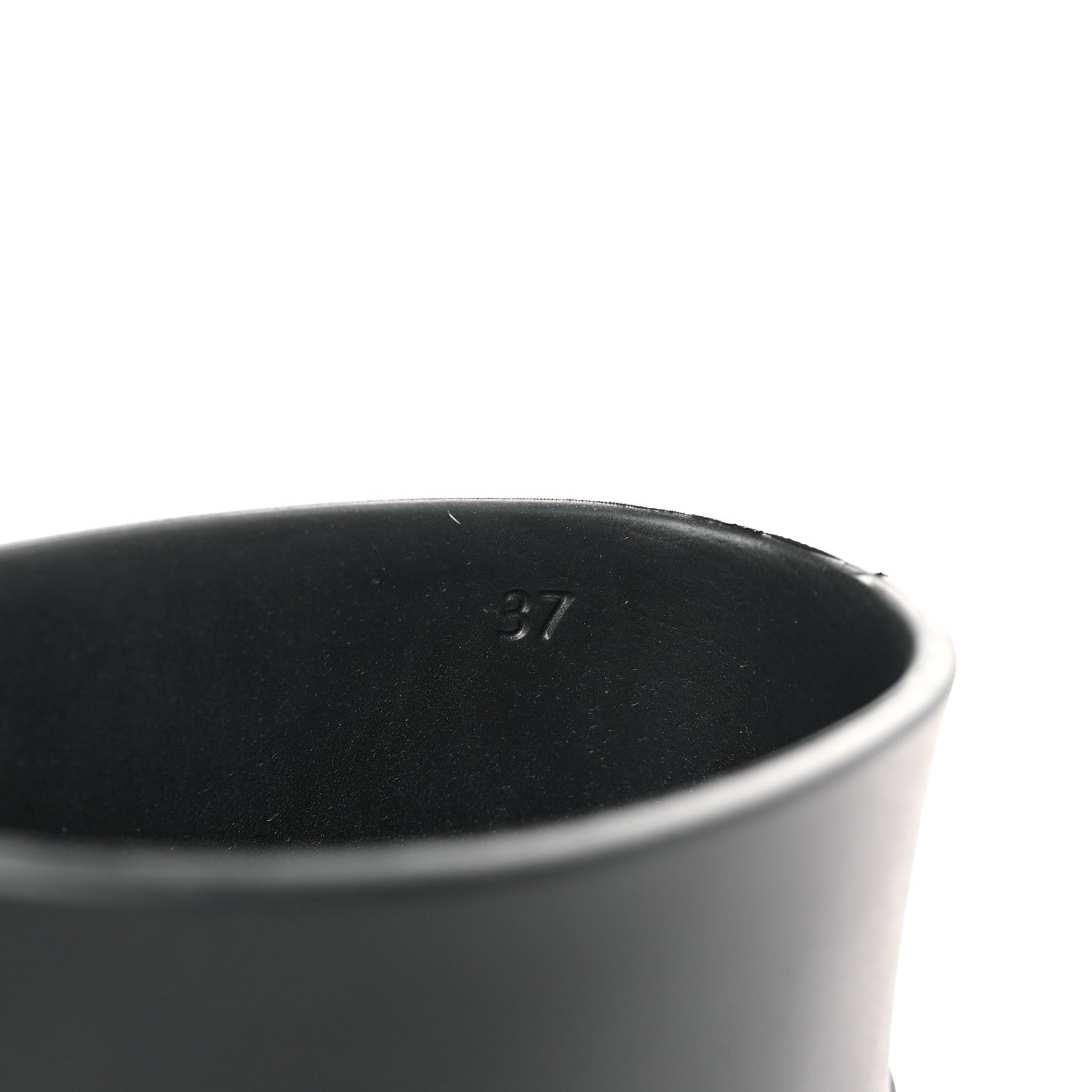 Prada Soft Mellow Rubber Triangle Logo Embossed Womens 25mm Booties 37 Black 8 of 9