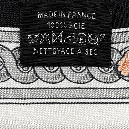 Hermes Silk Bride De Cour Twilly Black White Or Rose 4 of 5