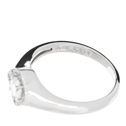 Parker & West by FASHIONPHILE Platinum Diamond .30ct Floral Signet Ring 53 6.25 8 of 9