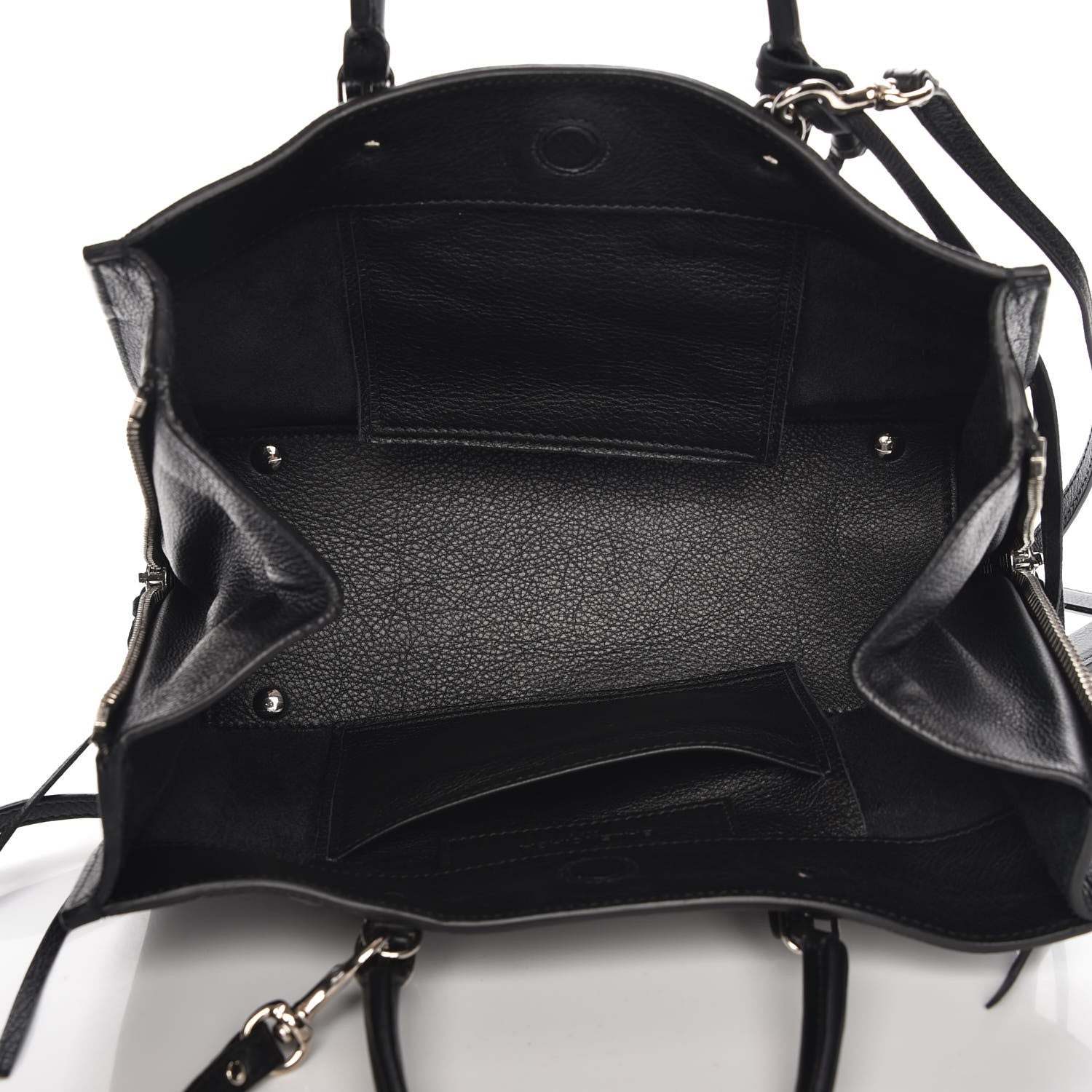 Balenciaga Veau Papier A6 Zip Around Tote Black 6 of 13