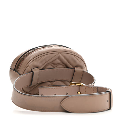 Gucci Calfskin Matelasse GG Marmont Belt Bag 85 34 Porcelain Rose 3 of 15