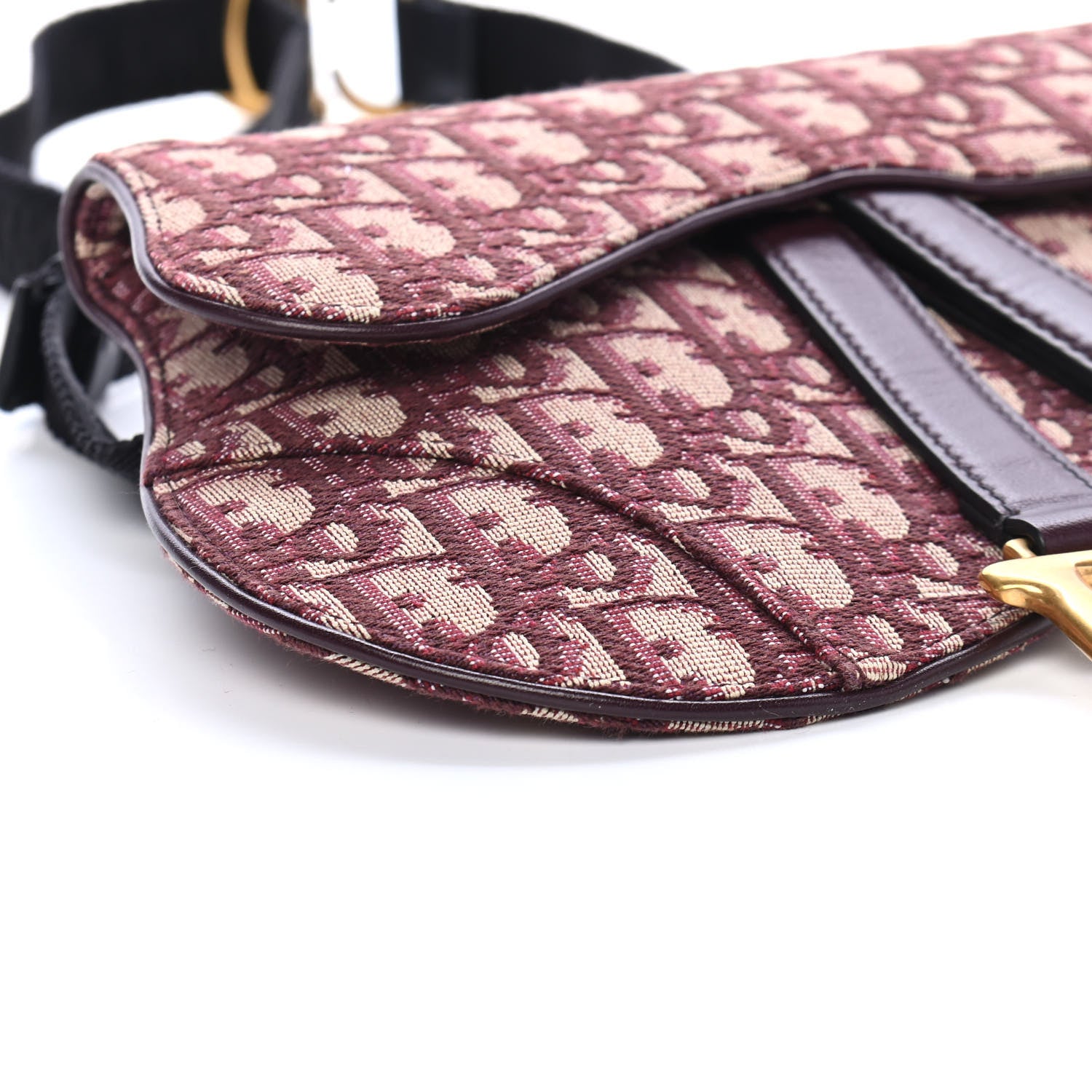 Christian Dior Oblique Saddle Belt Bag Bordeaux 8 of 9