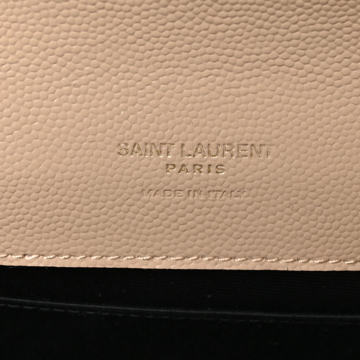 Saint Laurent Grain De Poudre Matelasse Chevron Monogram Envelope Clutch  Dark Beige 7 of 8