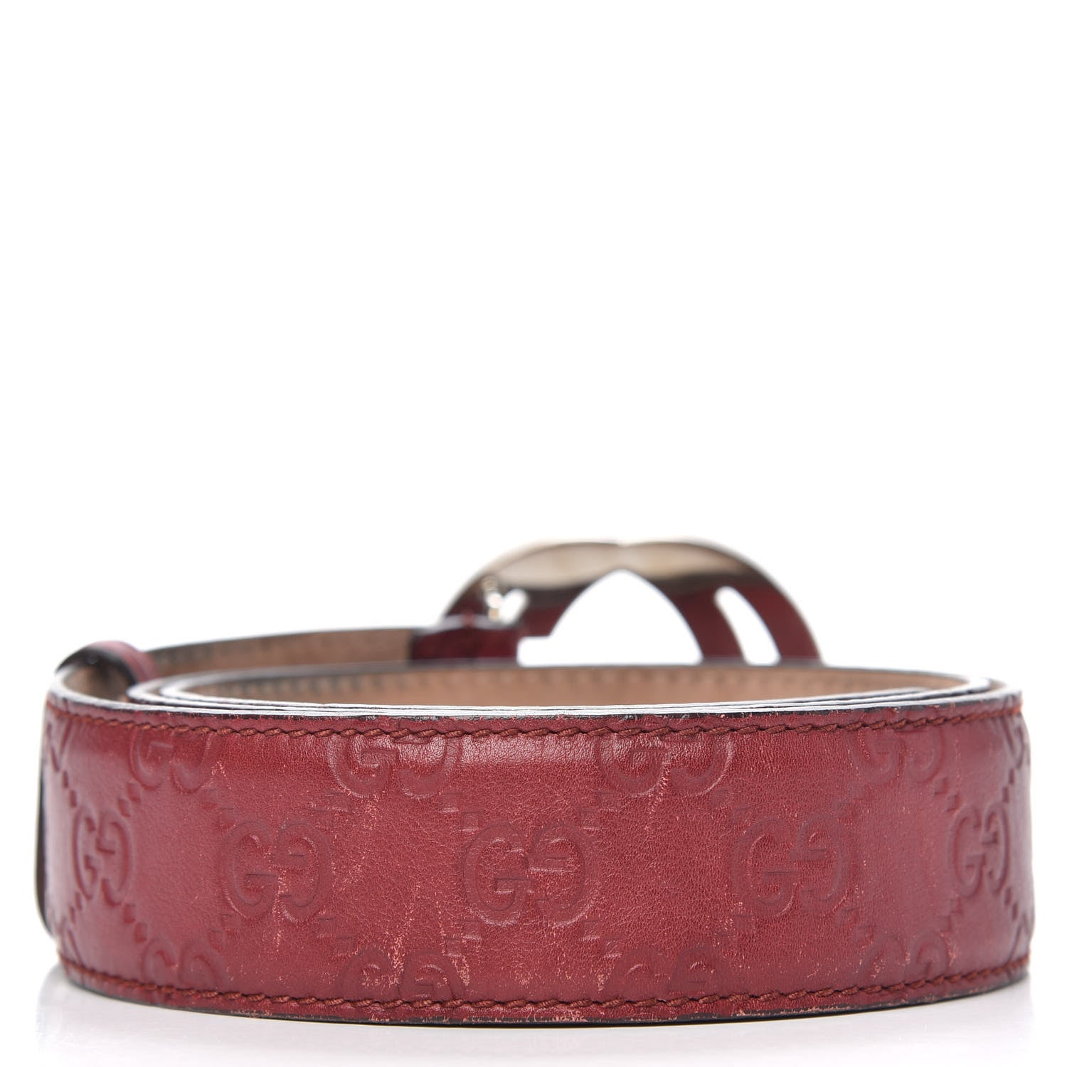 Gucci Guccissima Interlocking G 40mm Belt 90 36 Red 2 of 6