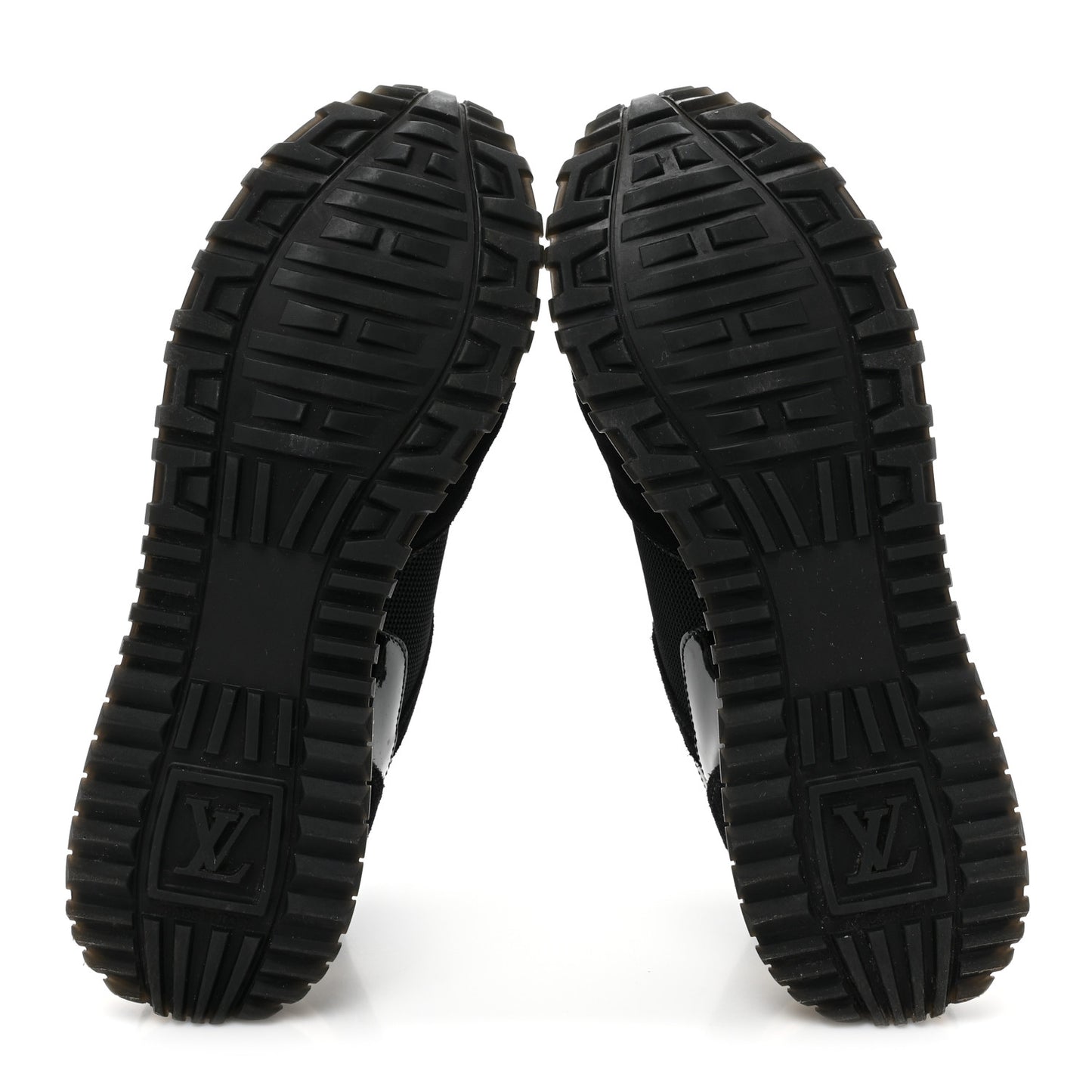 Suede Monogram Run Away Sneakers 38 Black