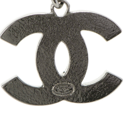 Chanel Crystal Large CC Necklace Silver Multicolor 4 of 5