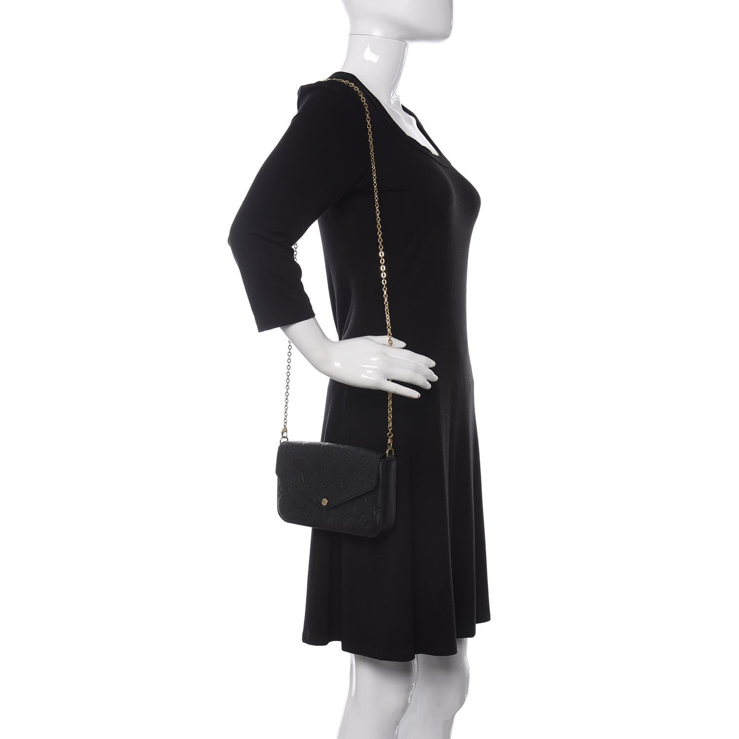 Empreinte Pochette Felicie Chain Wallet Black
