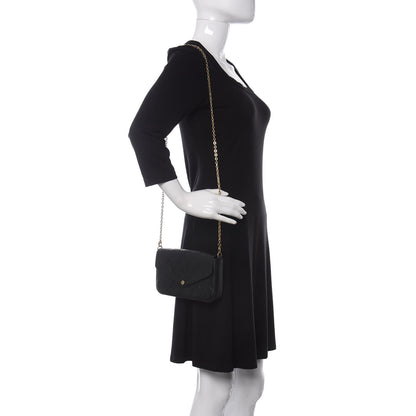 Louis Vuitton Empreinte Pochette Felicie Chain Wallet Black 2 of 9