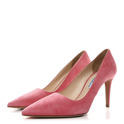 Prada Camoscio Basic 90mm Pumps 37 Geranio 4 of 10