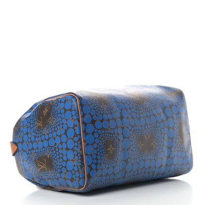 Louis Vuitton Monogram Kusama Town Speedy 30 Blue 3 of 17