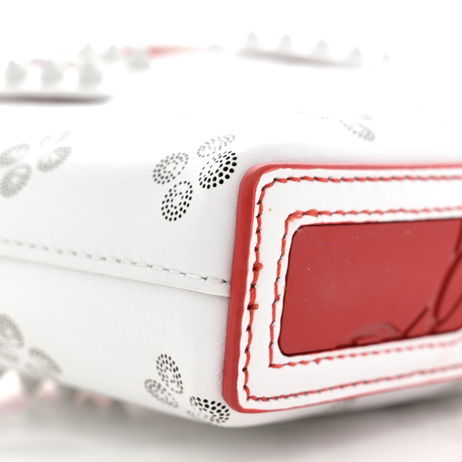 Christian Louboutin Calfskin Loubinthesky Nano Cabata Tote White 9 of 10