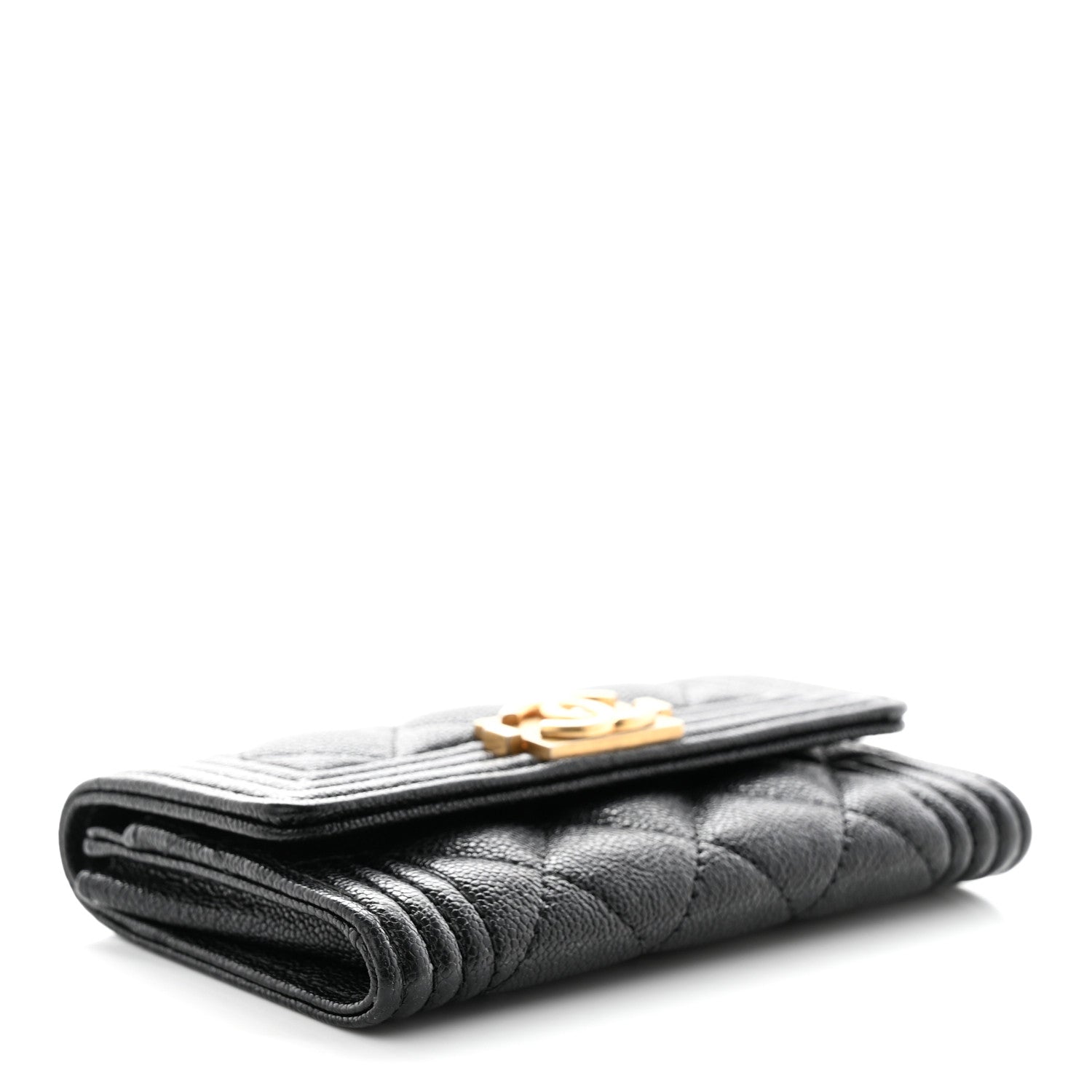 Chanel Caviar Quilted Boy Flap Card Holder Black 4 of 9