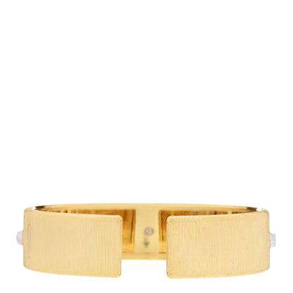 Buccellati 18K Yellow White Gold Diamond Wide Macri Classica Cuff Bracelet 2 of 4