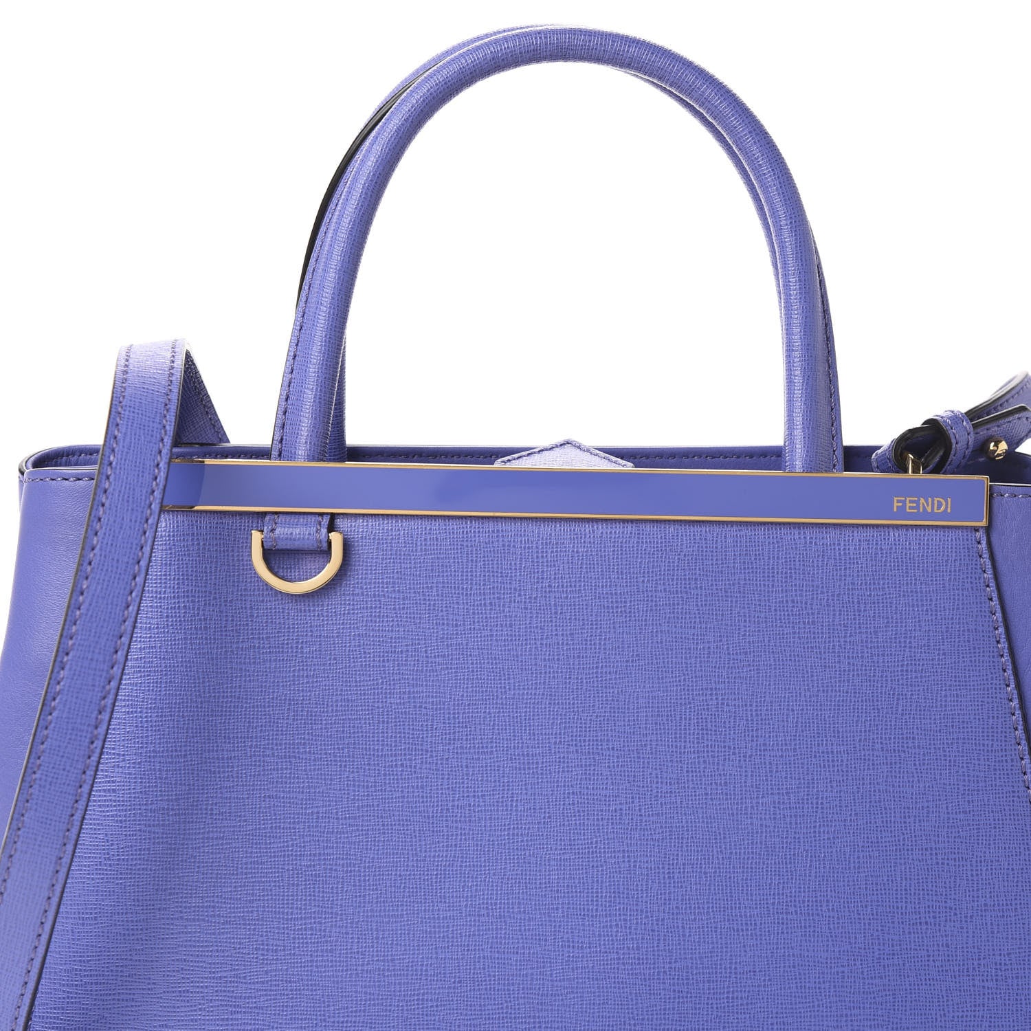 Fendi Vitello Elite Petite 2Jours Tote Viola Cassis 8 of 10