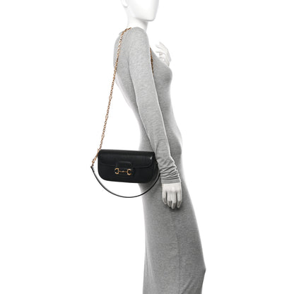 Gucci Azalea Calfskin Small Horsebit 1955 Chain Shoulder Bag Black 2 of 10