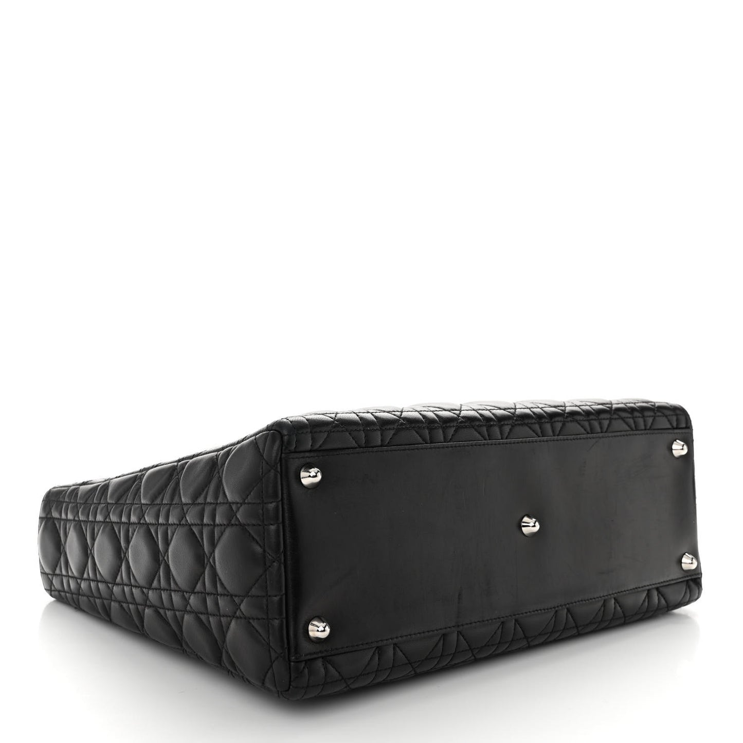 Lambskin Cannage Large Lady Dior Black