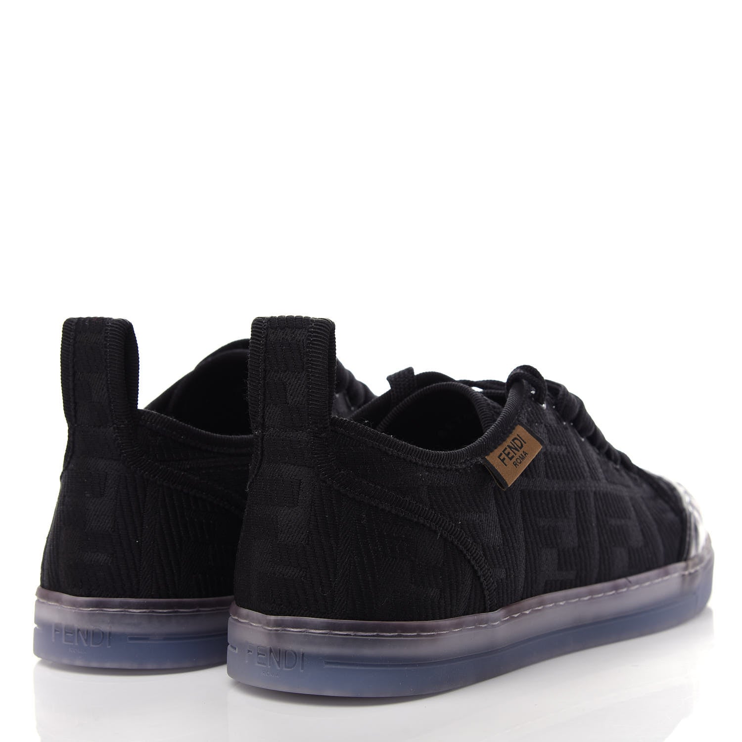 Fendi Corda FF Promenade Low Top Sneakers 37.5 Black 4 of 11